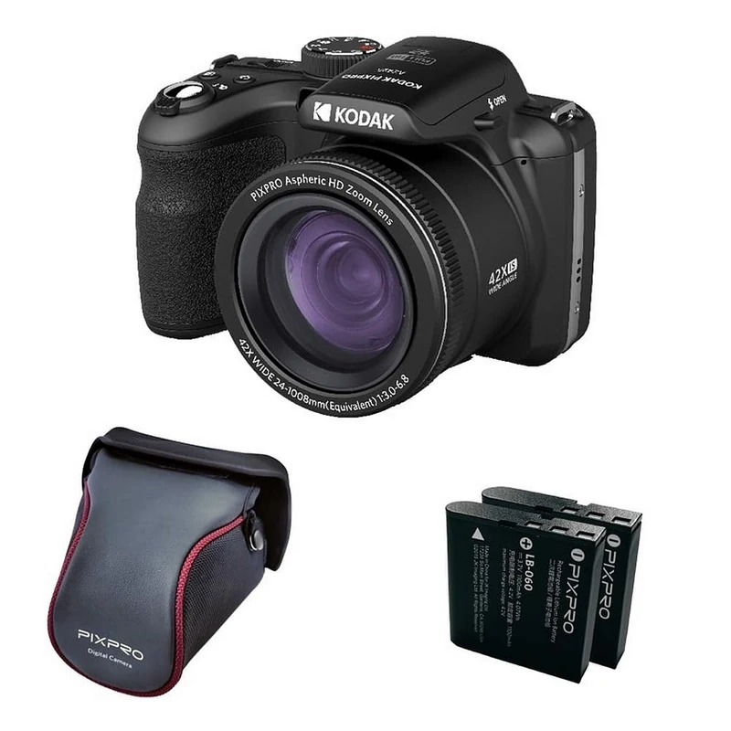 KODAK Pixpro Astro Zoom AZ426 - Digital Bridge Camera, 42X Optical Zoom, 24mm Wide Angle, 20 Megapixels, 3 LCD, Full HD 1080p Video, Li-ion Battery - Black