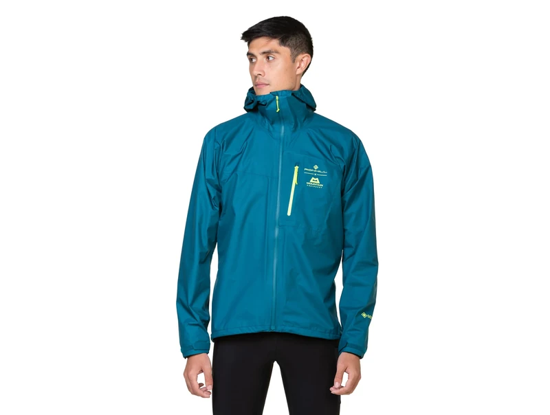 RONHILL Running, Men's Tech Gore-Tex Mercurial Jacket, Deep Teal/Acid, M