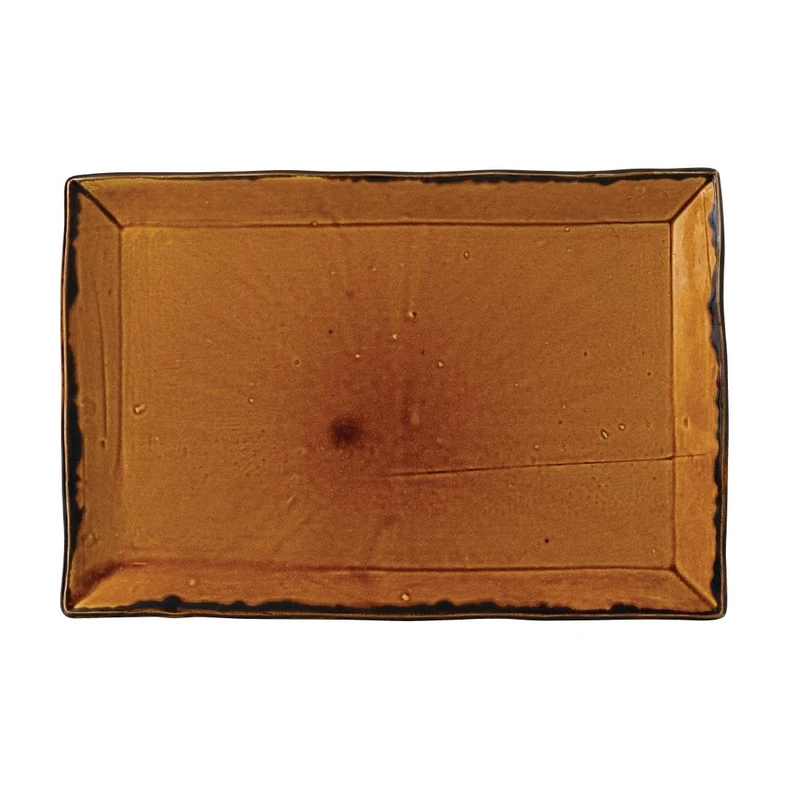 Churchill FC026 Dudson Harvest Rectangular Trays Brown 230 x 336 mm, Pack of 6, Stainless Steel