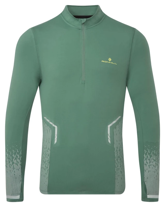 Ronhill Running, Men's Tech Reflect 1/2 Zip, Dark Sage/Reflect, L
