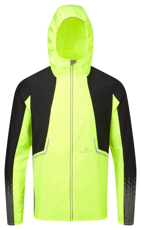 RONHILL Running, Men's Tech Reflect Jacket, FlYellow/Blck/Reflect, S