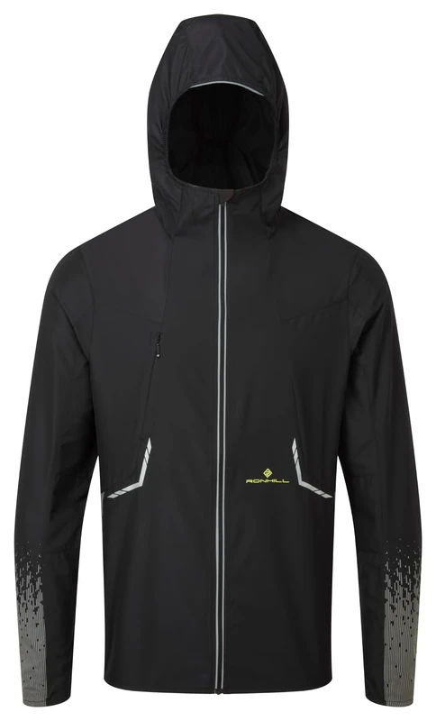 RONHILL Running, Men's Tech Reflect Jacket, Black/Reflect, L