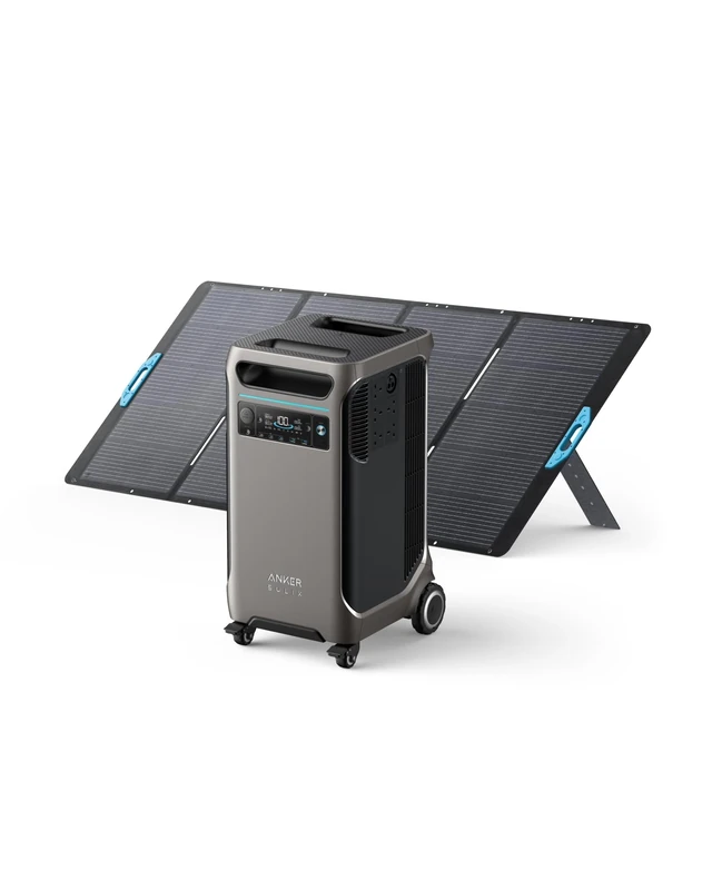 Anker SOLIX F3800 Portable Power Station with 400W Solar Panel, 3840Wh LiFePO4 Battery, 6000W AC output with 120V/240V, Solar Generator for Home Use, RV, Emergencies, Power Outages, Outdoor Camping
