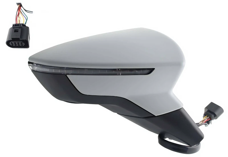 Electric Mirror Made for Seat Arona from 2017 Onwards Left Side Folding w/Primer with Indicator Light 6F1857507AC9B9