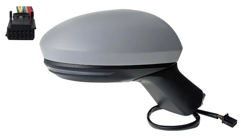 963027553R Electric Mirror for Renault Clio from 2019 Onwards Left Side Electric Rib with Primer with Headlight