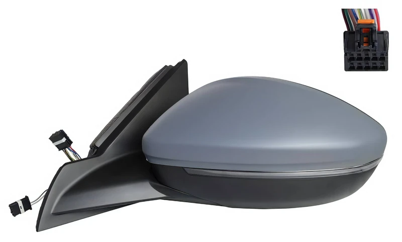 Electric Mirror Made for Peugeot 208 from 2019 Onwards Right El. Paint Redisc. c/LED Light Probe 98260171XT