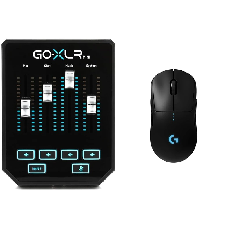 TC Helicon GoXLR MINI Mixer and Logitech G PRO Wireless Mouse