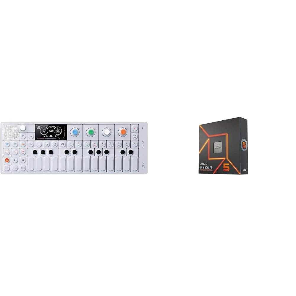 Teenage Engineering OP-1 All-in-One Portable Synthesizer, Sampler and Controller & AMD Ryzen 5 7600X Desktop Processor (6-core/12-thread, 38MB cache, up to 5.3 GHz max boost)