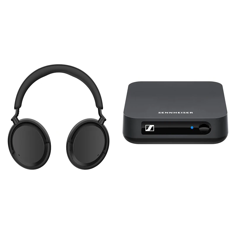 Sennheiser ACCENTUM Wireless Bluetooth Headphones - 50-Hour Battery Life, Audio, Hybrid Noise Cancelling (ANC) & 508258 BT T100 Bluetooth Audio Transmitter for Hi-Fi or Home Entertainment
