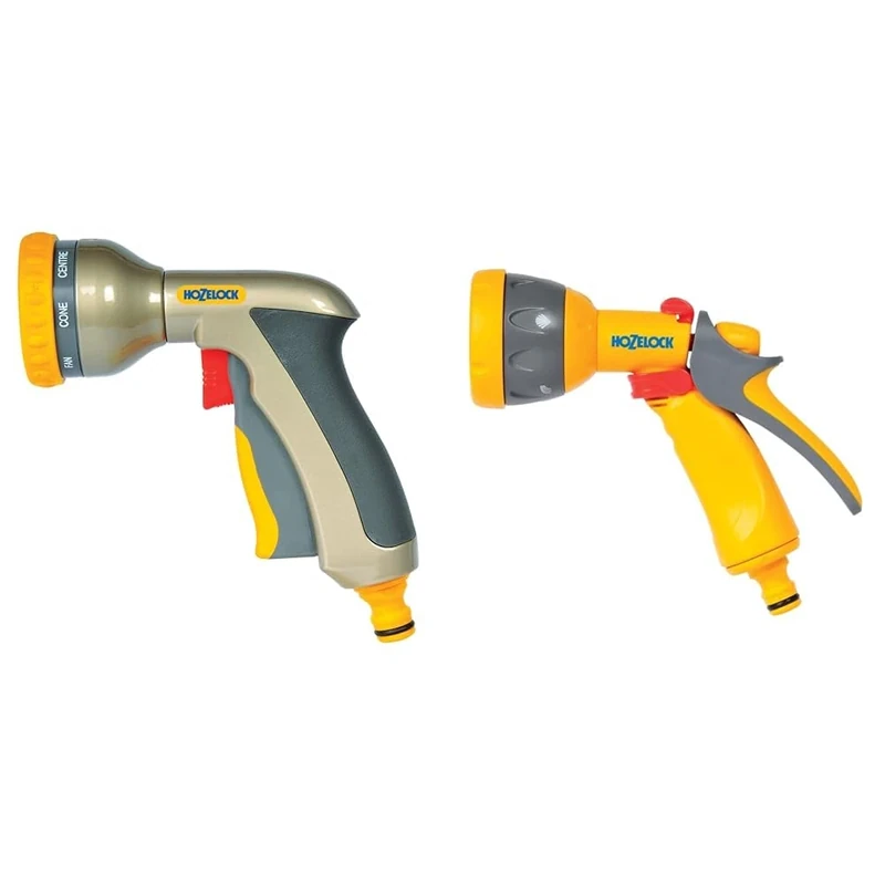HOZELOCK - Multi-Jet Spray Gun Plus : Ergonomic, Extremely Compact Metal Multi-Task Gun & Multi-Jet Spray Gun : Ideal for Daily Use, Multi-Tasking Gun, Locking Function
