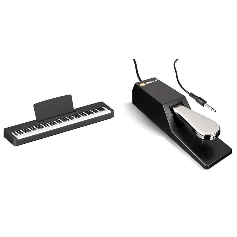 Yamaha P-145 Digital Piano, Black - Lightweight, Portable with Graded-Hammer-Compact Action & Universal Sustain Pedal