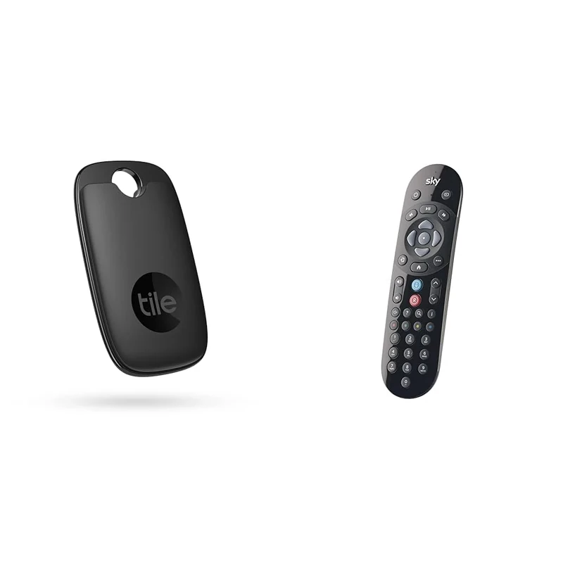 Tile Pro (2022) Bluetooth Item Finder, 1 Pack, 120m finding range, works with Alexa and Google & Original SKY Q Voice Remote Control - Compatible with Sky Q 1TB or 2TB box plus the Sky Q Mini box