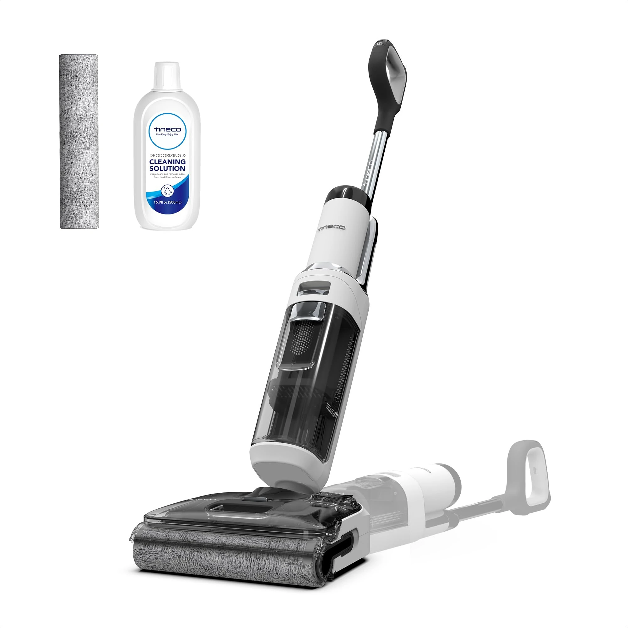 Tineco Floor ONE STRETCH S6 Cordless Wet Dry Vacuum Cleaner, 180°Lay-flat Smart Vacuum Mop, 13cm Compact Design, 70℃ Flashdry Self-Cleaning in 5min, Long Runtime, Triple-Sided Edge Cleaning