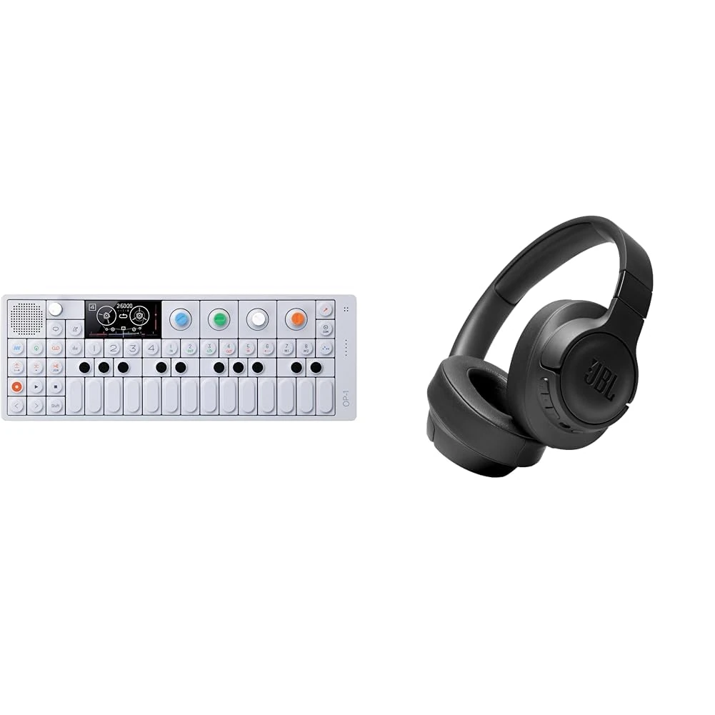 Teenage Engineering OP-1 All-in-One Portable Synthesizer, Sampler and Controller & JBL Tune 760NC Wired and Wireless Over-Ear Headphones with Built-In Microphone