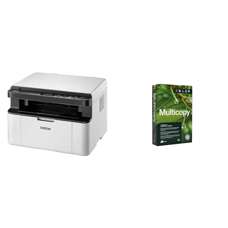 BROTHER DCP-1610W Mono Laser All-in-One Printer, Wireless/USB, Compact, A4, 20 ppm, 600 dpi, 500 Sheet Paper Ream