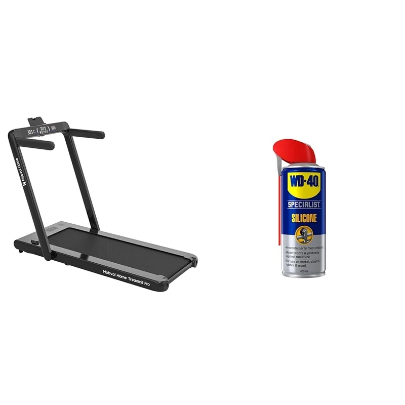 Mobvoi Home Treadmill Pro, Foldable Treadmill for Home, Compatible with Smartwatches & WD-40 Specialist Silicone Spray Lubricant 400ml Can - Versatile All-Weather Protection - Image 1