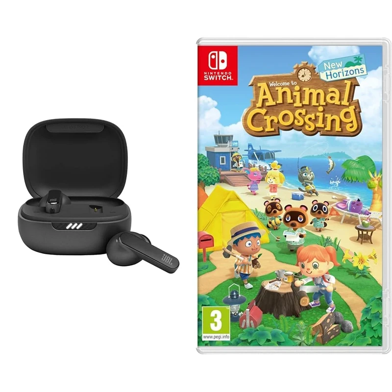 JBL Live Pro 2 TWS Earphones, In Ear, Noise Cancelling Bluetooth Earphones with 40 hours of Battery Life & Animal Crossing: New Horizons (Nintendo Switch)
