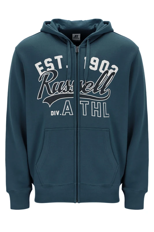 Russell Athletic A30222-S2-117 HIT-ZIP THROUGH HOODY Sweatshirt Men's BLACK Size XL - Image 1