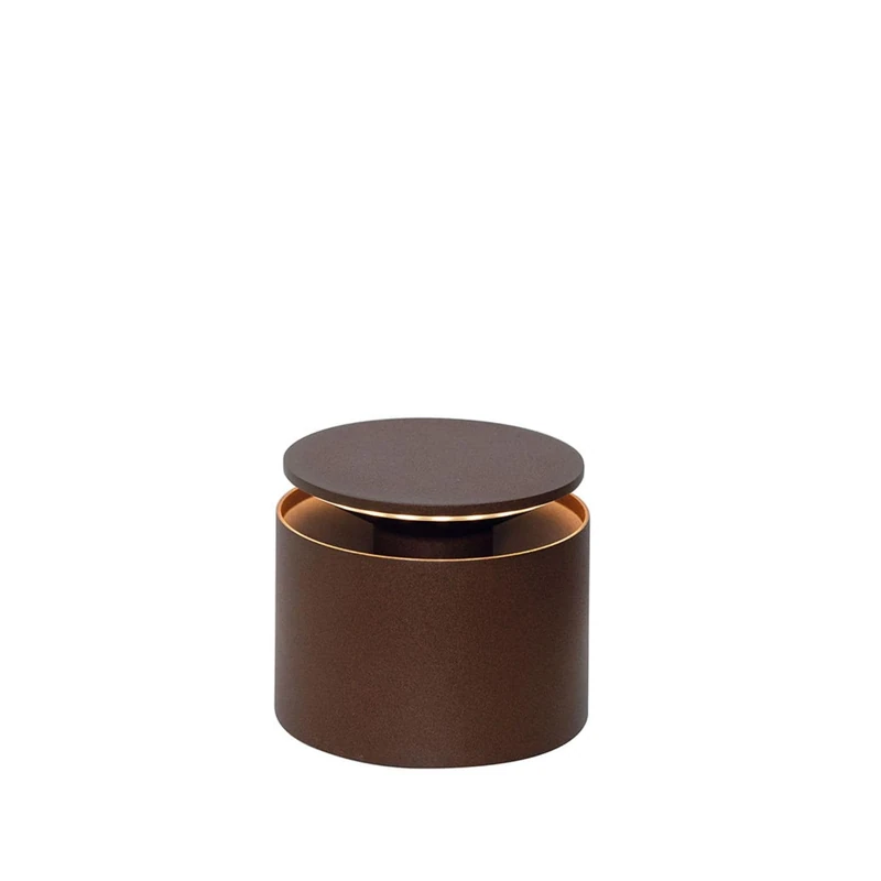 Zafferano, Push-Up Lamp, Rechargeable Cordless Table Lamp with Touch Controls, Also Usable as an Outdoor Lamp, Dimmer, 2200-3000 K, Height 80-100 cm, Corten Colour