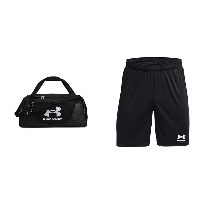 Under Armour Unisex UA Undeniable 5.0 Duffle LG Backpack & Men's Challenger Core Shorts, Black, M UK