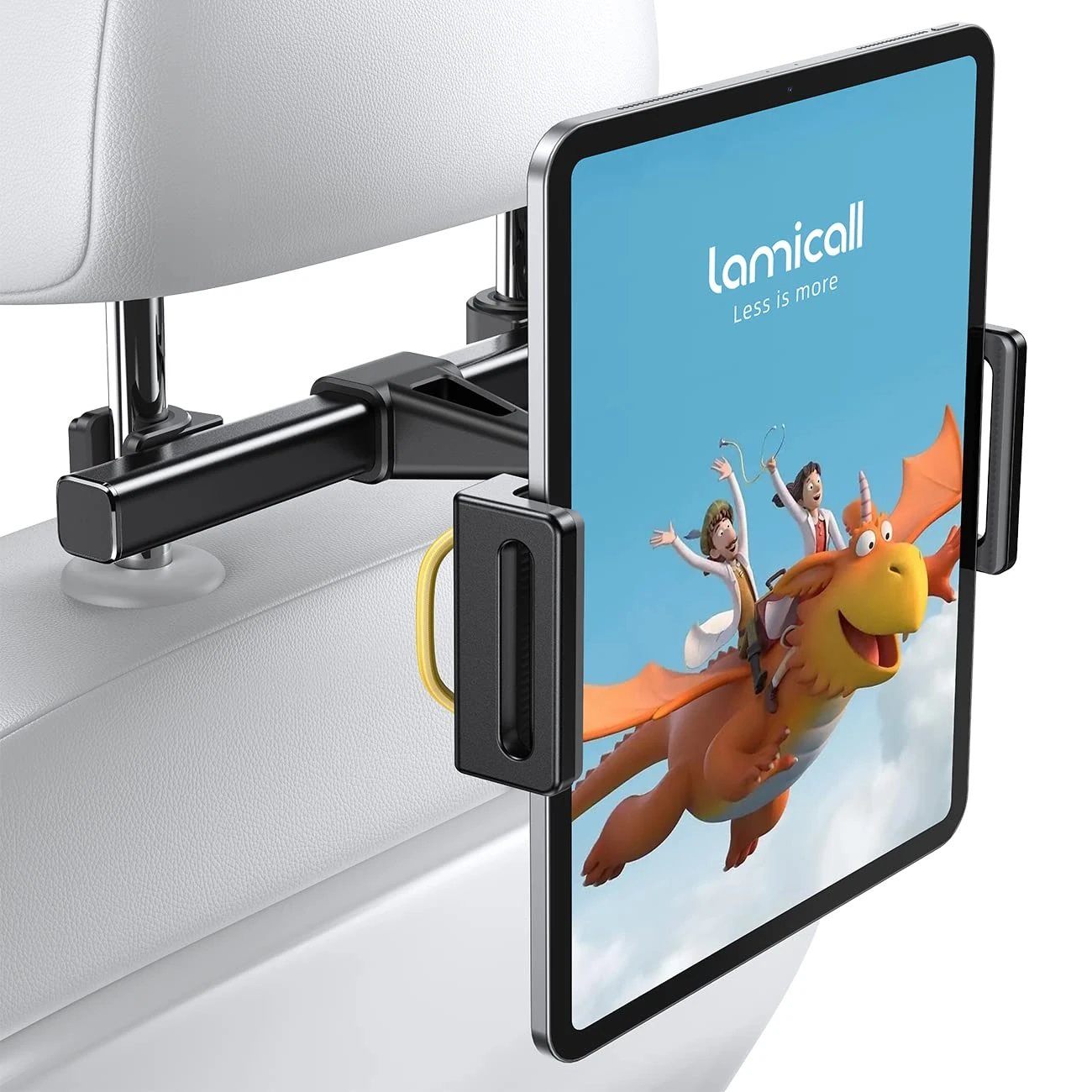 Lamicall Car Tablet Holder, Headrest Tablet Mount - Aluminium Universal 360 Rotating Car Seat Stand Cradle for all 4.7-13" Tablets, iPad Pro 13, 10.5, 9.7, iPad Air mini 6 5 4 3 2, Switch, Tab, Phones