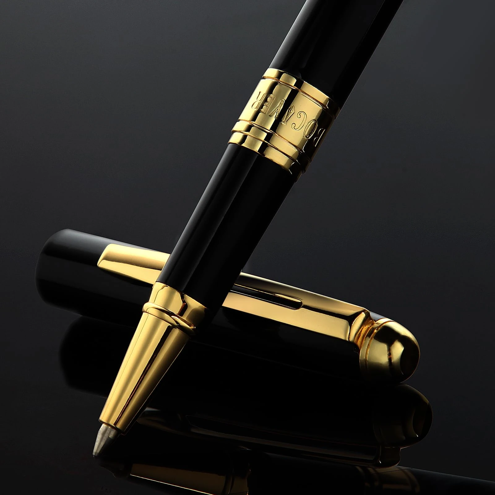 Bociyer Liquid Ink Rollerball, Black 0.5mm Ballpoint Pen Gift Set for School, Office, Signature