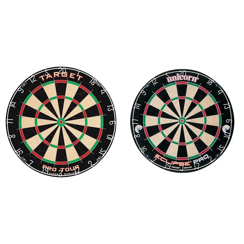 Target Darts Pro Tour Dart Board | Self Recovering Sisal Bristle Dartboard with Rotational Score Ring & Unicorn Dartboard | Eclipse Pro | Ultra-Visible Number Ring & Spider