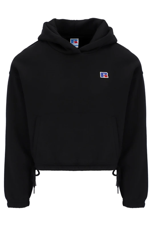 Russell Athletic E34022-IO-099 SPECK-PULL OVER HOODY SWEAT Sweatshirt Women's BLACK Size S