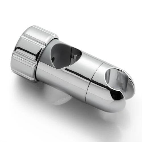 OFFO ADA Shower Head Holder, Adjustable 1.18-1.26 in(30-32 mm) Hand Shower Bracket for Handicap Grab Bar, Detachable Slider Clamp Bathroom Replacement, 361 Degree Rotation Sprayer Holder, Chrome