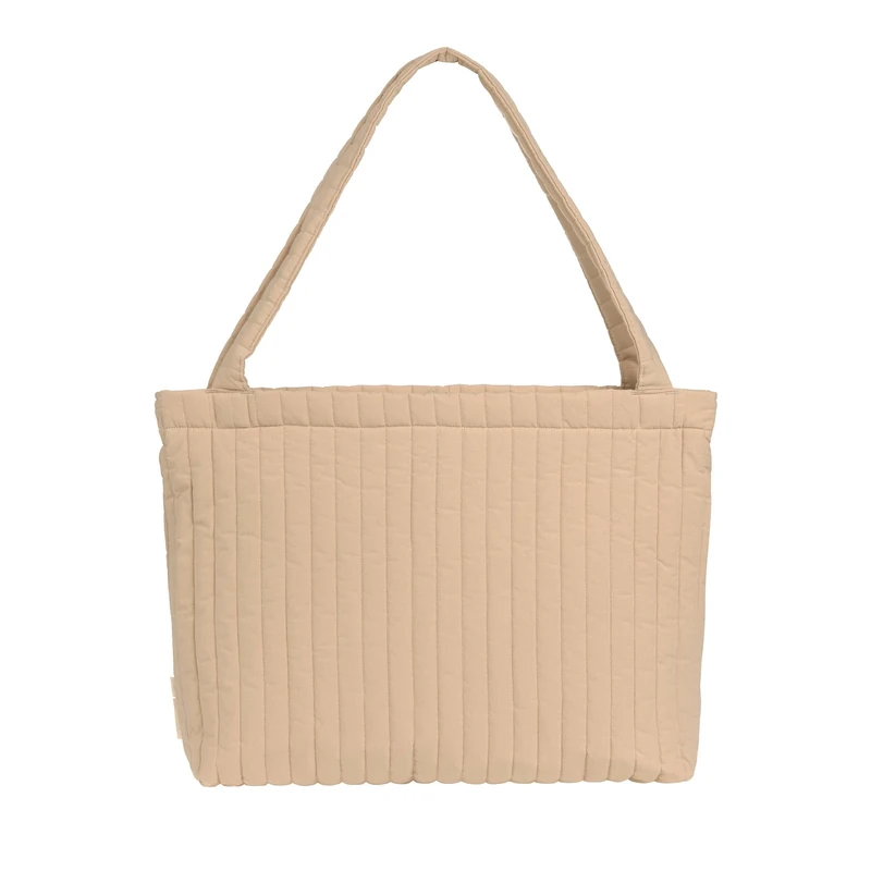 LÄSSIG Baby Changing Bag Shopper with Pram Attachment/Mix Shopper Cotton Beige