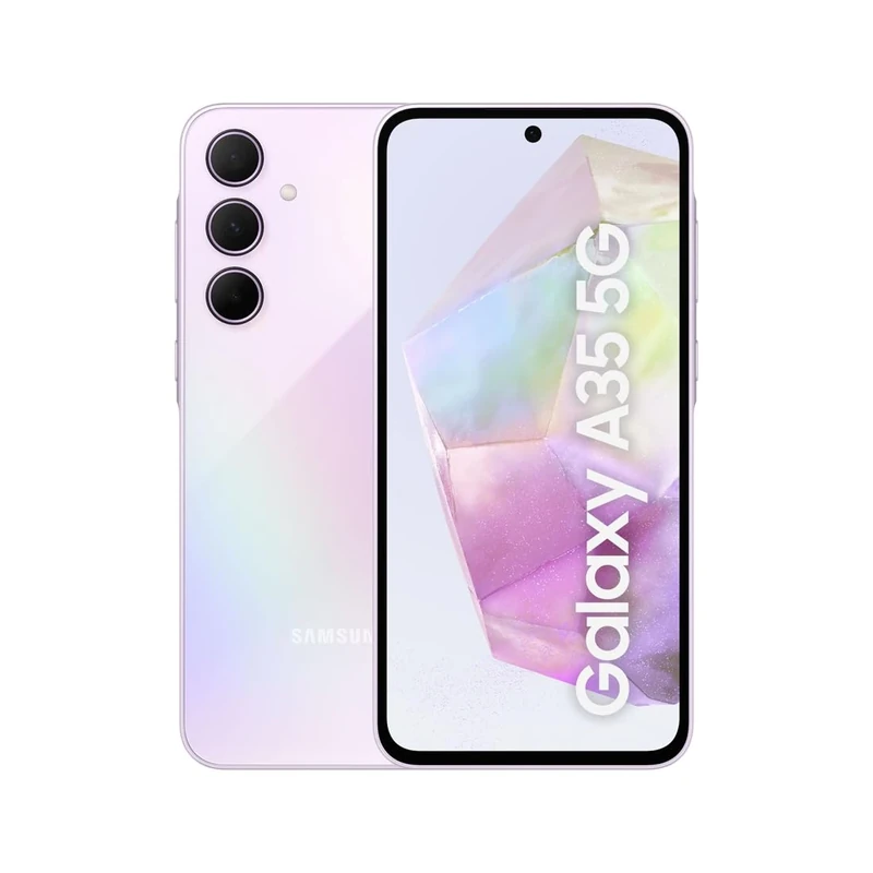 Samsung Galaxy A35 5G, Factory Unlocked Android Smartphone, 128GB, 6GB RAM, 2 day battery life, 50MP Camera, Awesome Lilac, 3 Year Manufacturer Extended Warranty (UK Version)