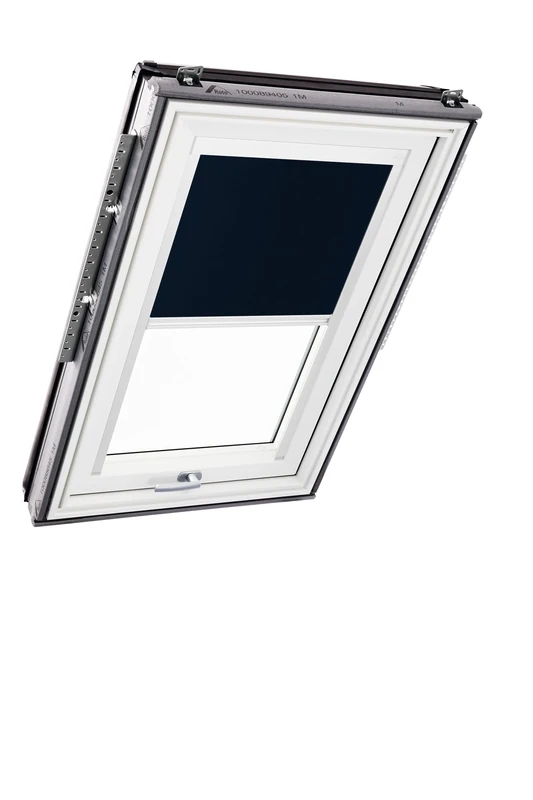 Original Roto Blackout Roller Blind ZRV Almost Full Blackout Guide Rail White for Roto Designo R6/R8 i8 i8 and Classic 64/84 Roof Windows Series with Size 054/098 | 05/09, Colour Night Blue