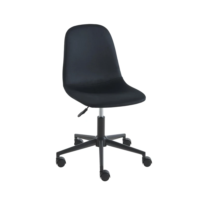 BAÏTA Lena Velvet Office Chair 5 Wheels Black