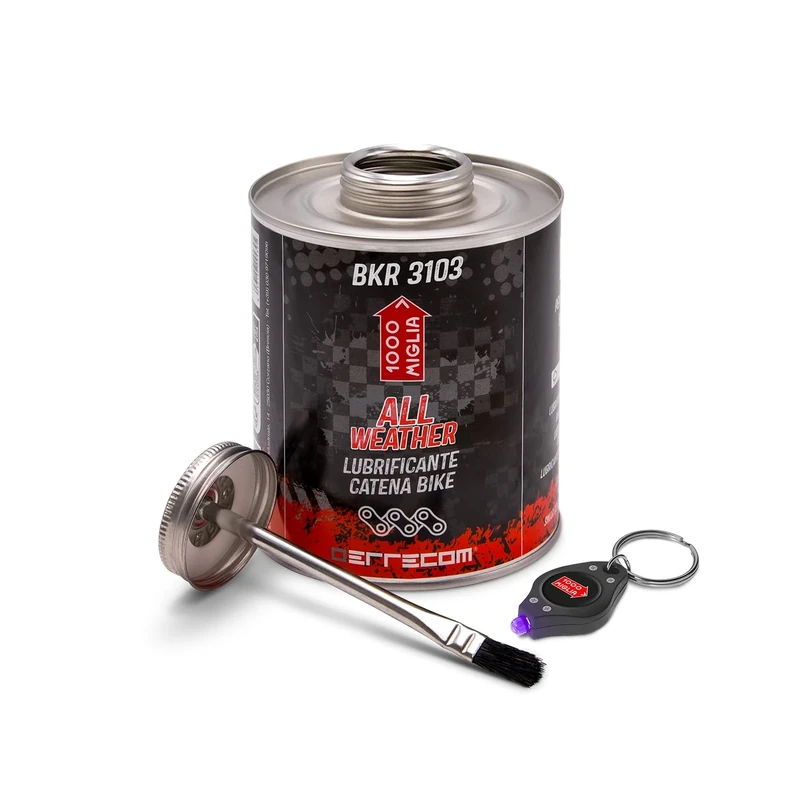 Errecom 1000 Miglia BKR 3103-900 ml Can, All Weather Lube Bike Chain, for All Weather Conditions, Brush included