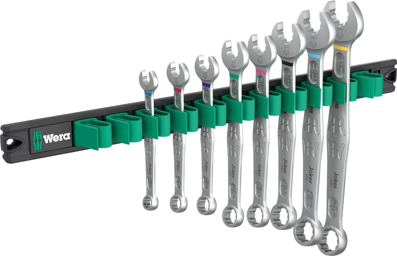 Wera 9642 Magnetic Rail 6003 Joker Imperial 1, Ring Spanner Set - 05020235001