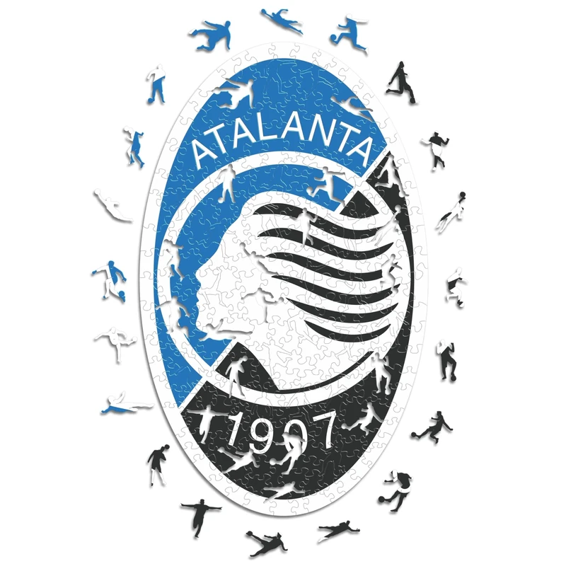 Iconic Puzzles, Atalanta Logo Official Product Wooden Puzzle for Adults and Children, 100% Sustainable Wood, Size L 500 Pieces