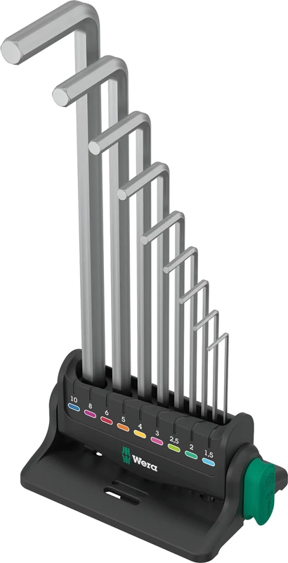 Wera 950/9 Hex-Plus 8, L-Key Set, Metric, Chrome-Plated - 05022102001