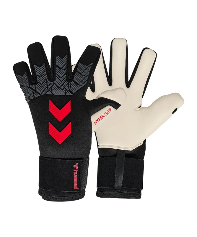 hummel hmlGK Hyper Grip Gloves, Black/White/Red, 9