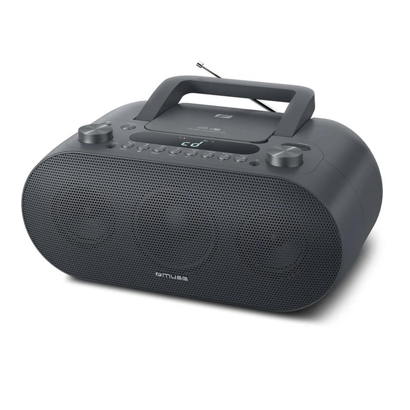 Muse M-35 BT CD Player Bluetooth, FM Radio, MP3 Player, USB, Mains and Battery Operated, Black - Image 1