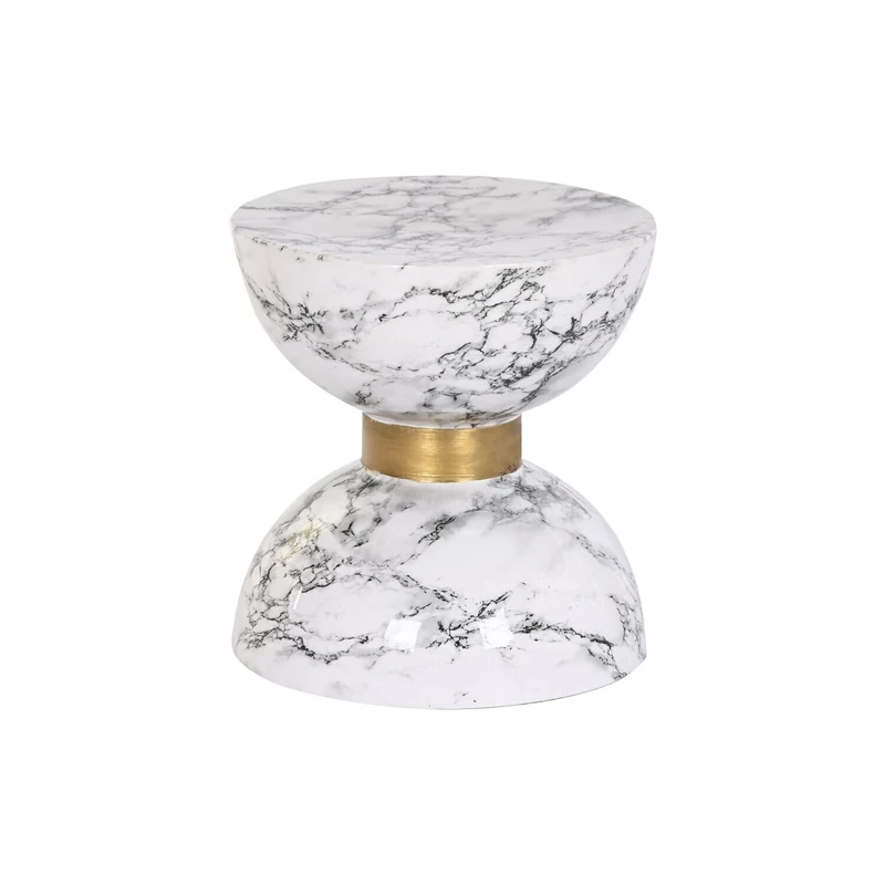 MESITA Auxiliar Hierro 33 x 33 x 35 cm Similar Marble