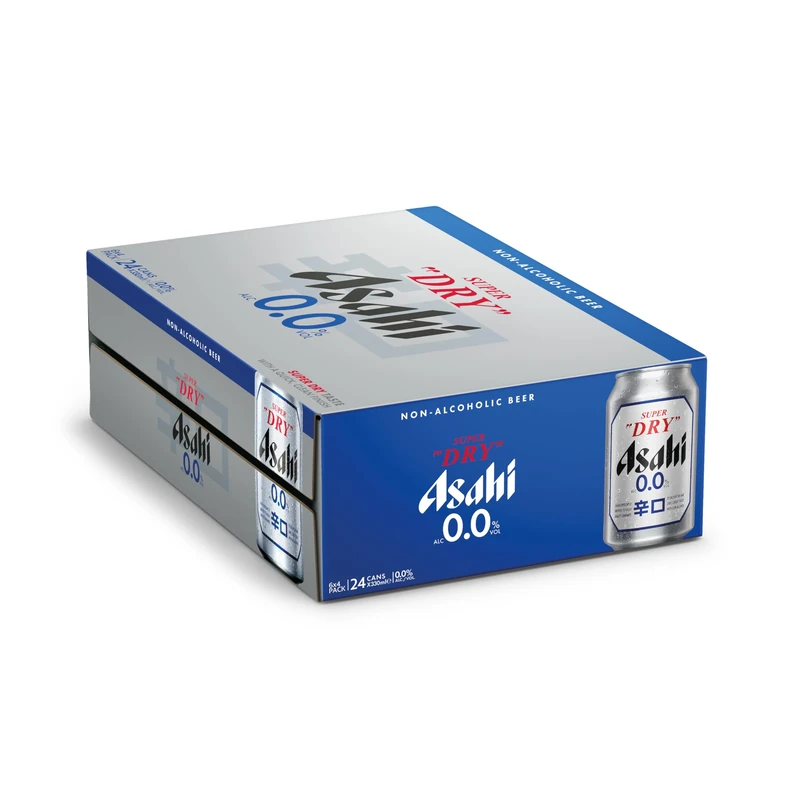 Asahi Super Dry 0% Alcohol Free Beer, Non alcoholic Lager, Japanese Beer, 24 x 330ml Cans