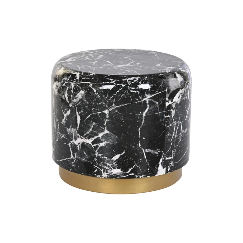MESITA Auxiliar Hierro 50 x 50 x 45 cm Similar Marble Black AlexandreHouse