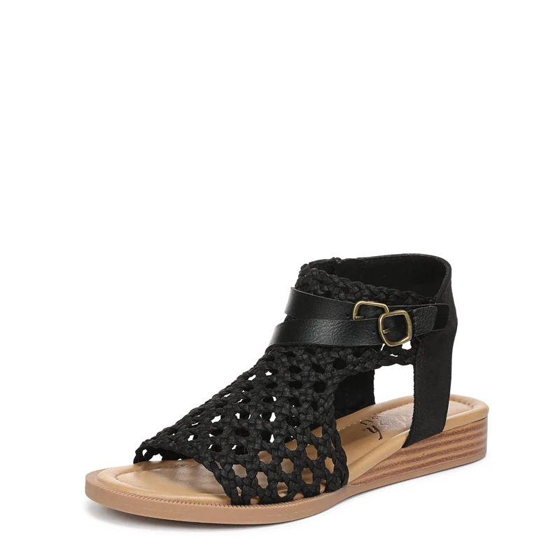 Blowfish Malibu Womens Anuella Cut Out Sandal, Black, UK 4