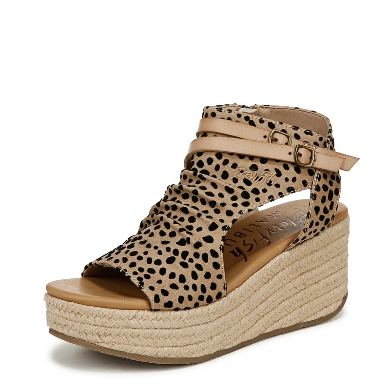 Blowfish Malibu Womens Lacey-C-Rope Wedge Sandal, Leopard, UK 5