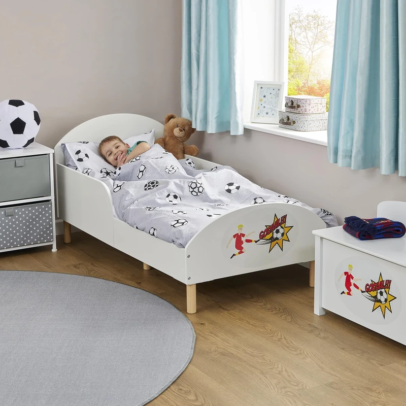 Liberty House Toys Kids Toddler Bed, Football, H68 x W74 x D144cm