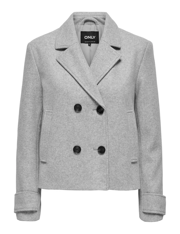 ONLY ONLFREJA Female Coat, Light Grey Mix, S