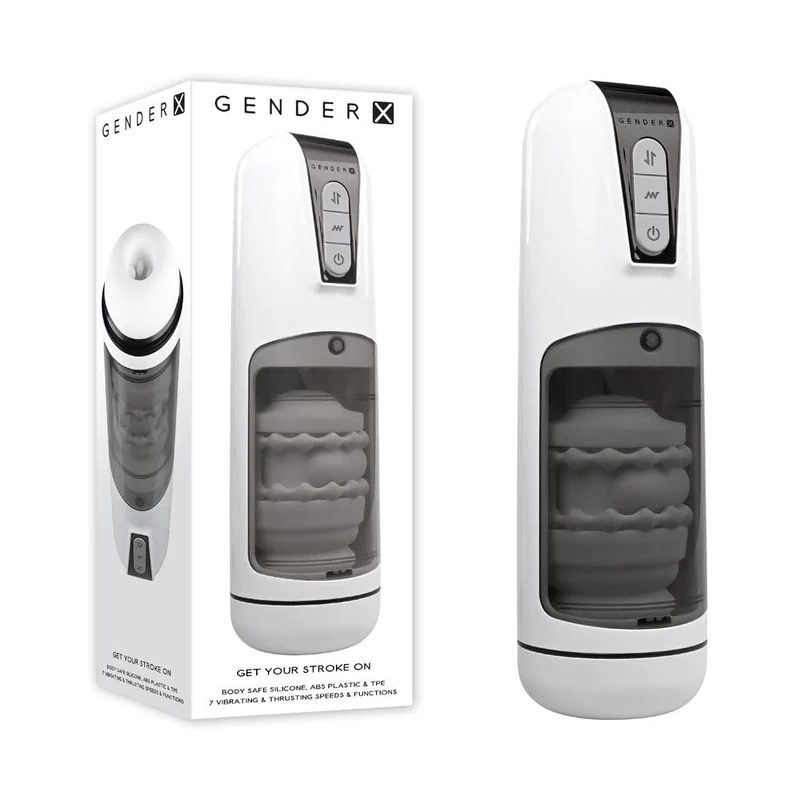 Gender X Get Your Stroke On Vibrator White 28 cm