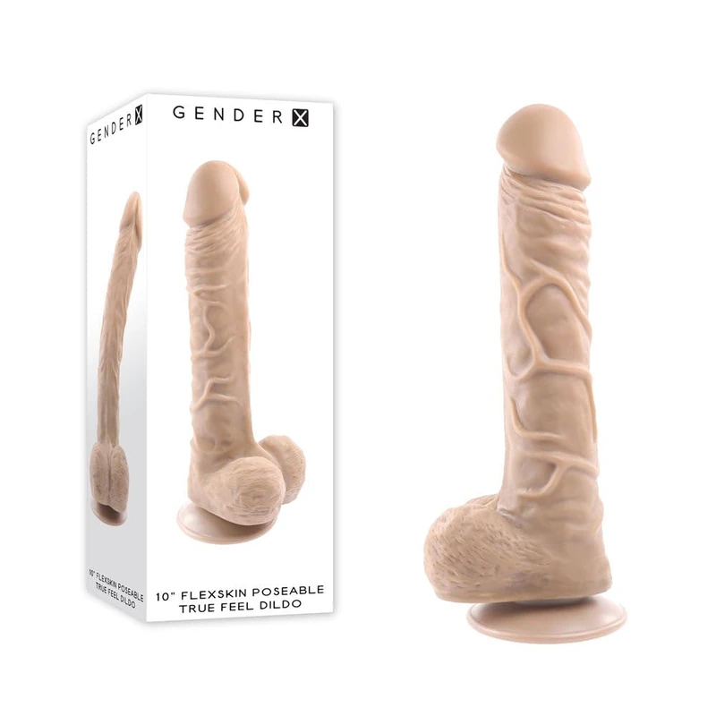 Gender X 25 cm Flexskin Poseable True Feel Dildo Light Flesh