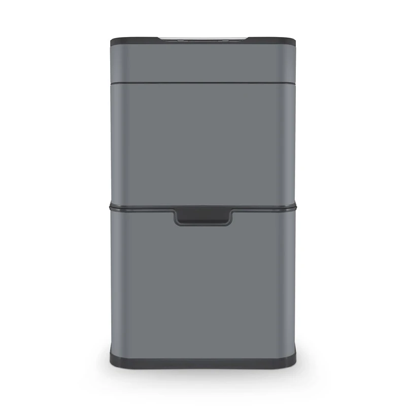 Tower T938021GRY Ozone Recycling Sensor Bin, 50L, Complete Recycling System, Hands Free Opening, Carbon Filter, Grey