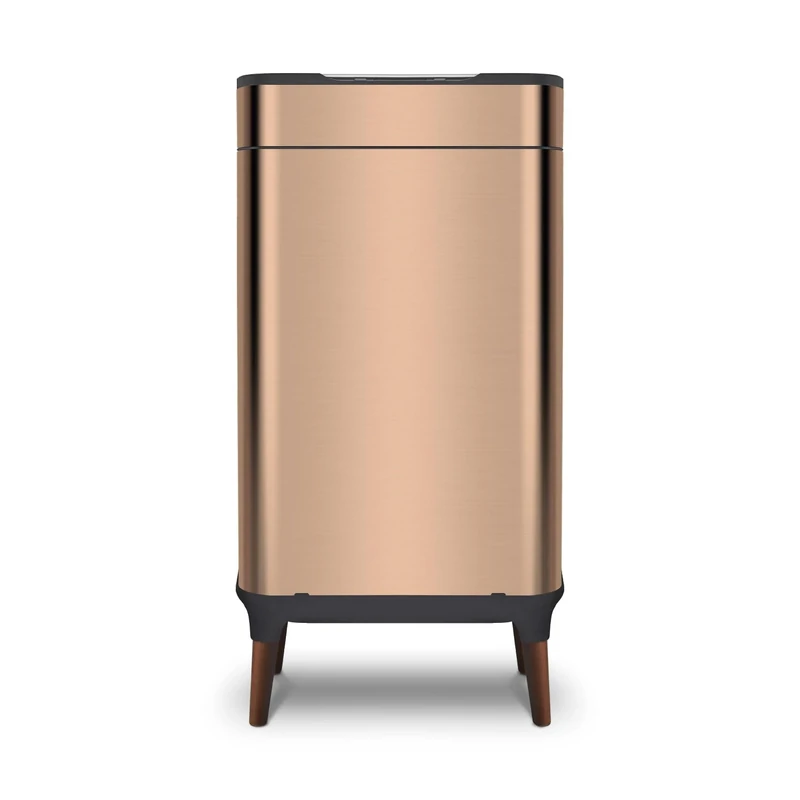 Tower T938022COP Ozone Sensor Bin with Legs, Large 65L, Hands Free Opening, Carbon Filter, Copper